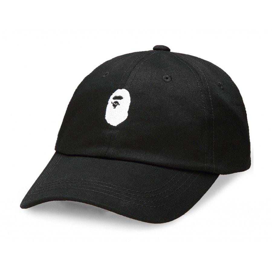 Black BAPE Logo - BAPE Classic Logo Strapback Hat (Black)