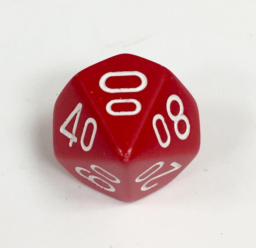 Opaque Superman Logo - 10 Sided Tens 10 Opaque Dice with Numbers