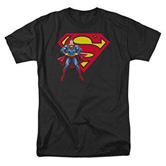 Opaque Superman Logo - Superman DC Comics Superman & Logo T Shirt Für Erwachsene: Bekleidung