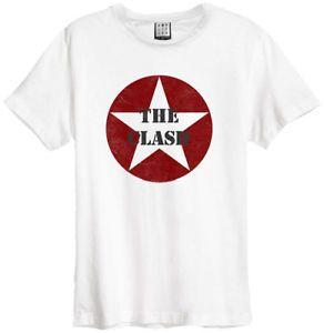 T and Star Logo - The Clash 'Star Logo' (White) T-Shirt - Amplified Clothing - NEW ...