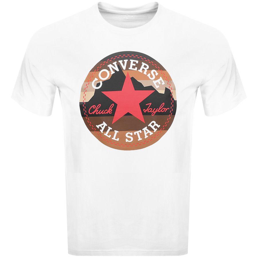 T and Star Logo - Converse All Star Logo T Shirt White