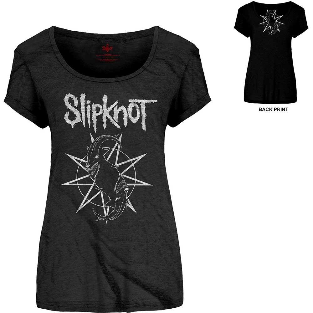 T and Star Logo - Slipknot - GOAT STAR LOGO WITH BACK PRINTING - T-Shirts at Europosters