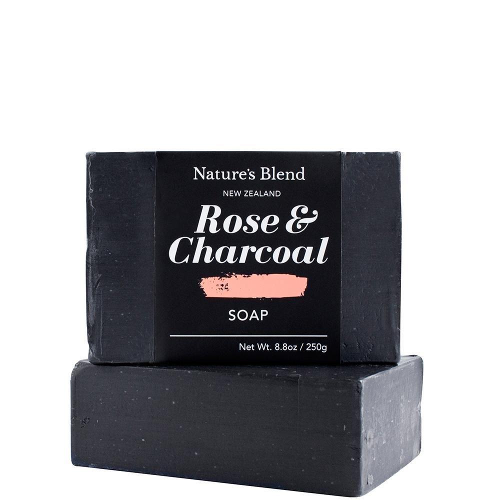 Nature's Blend Logo - Natures Blend Soap Bar Charcoal & Rose - 250g | The Beauty Collective