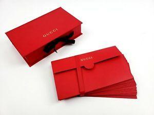 Red Envelope Logo - Details about Gucci Red Envelope Gold Logo Chinese New Year Box Set of 20