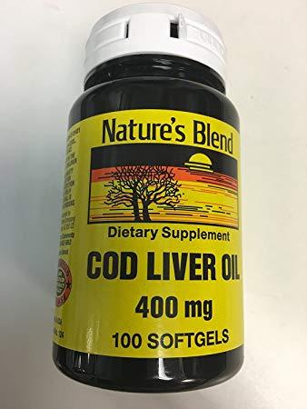 Nature's Blend Logo - Nature's Blend Cod Liver Oil 100 Softgels: Health