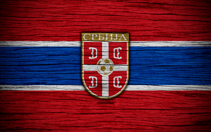 Serbia Soccer Logo - Download wallpaper 4k, Serbia national football team, logo, UEFA