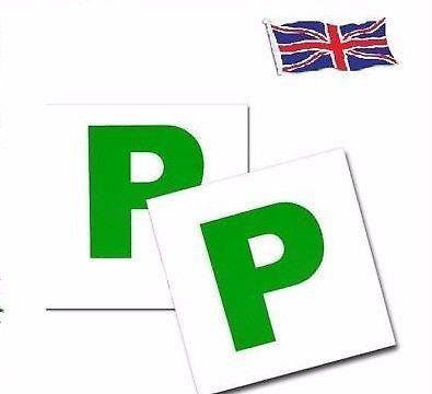 Green P Logo - 2 X Magnetic Passed Pass Driver Green P Plate Plates for Car Vehicle ...