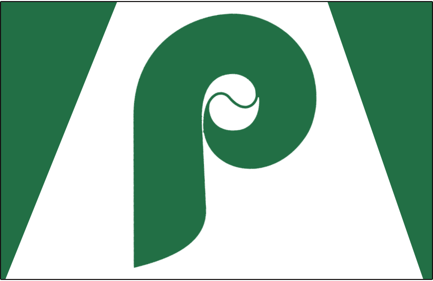 Green P Logo - Philadelphia Phillies Batting Practice Logo League NL