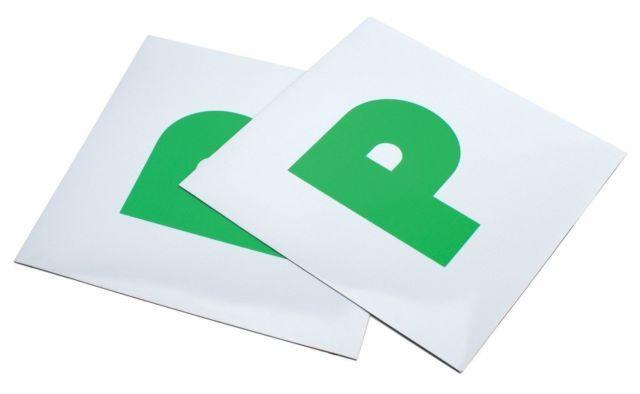 Green P Logo - 2 - Magnetic Passed Pass Driver Green P Plate Plates for Car Vehicle ...