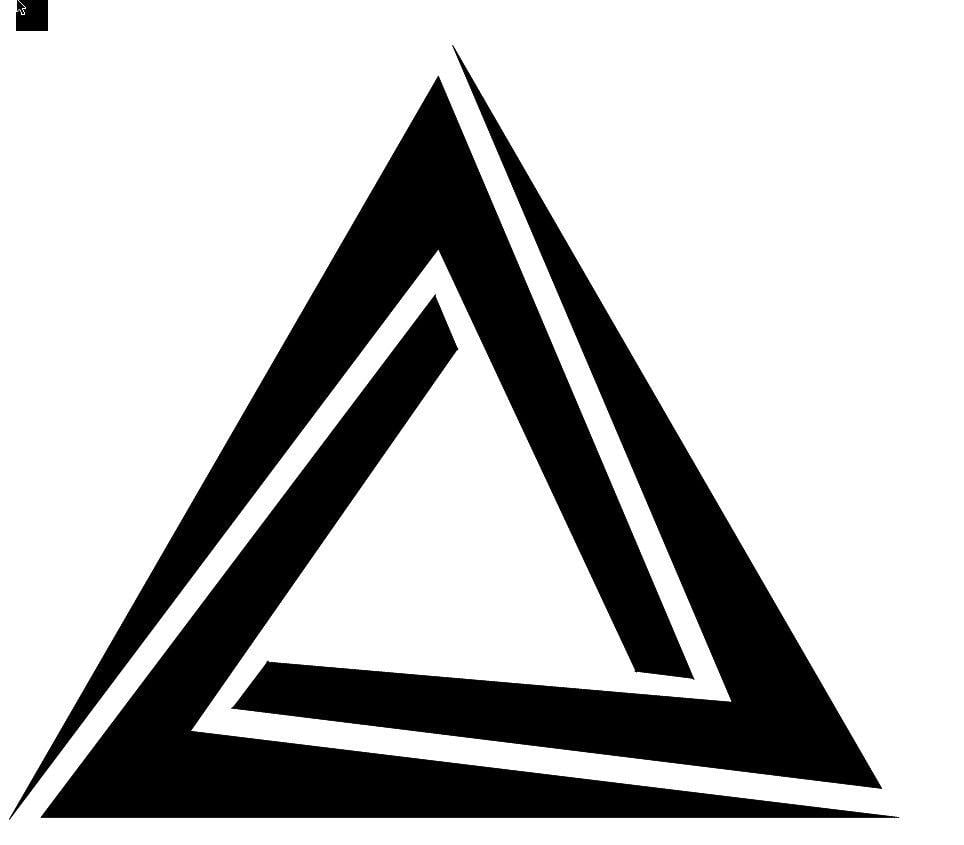 White Triangle Logo - adobe photoshop - How to crop this triangle? - Graphic Design Stack ...