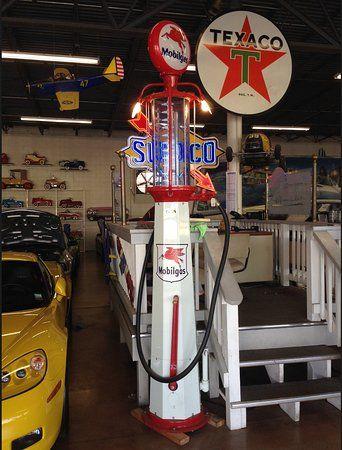 Old Mobil Oil Logo - An old Mobil Oil gas pump. of Fast Lane Classic Cars