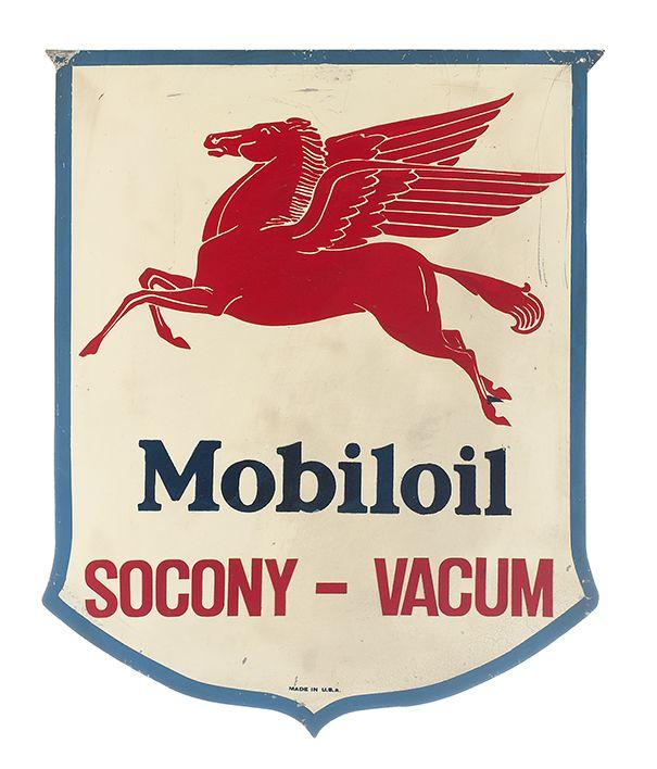 Old Mobil Oil Logo - 587 Mobiloil Socony Vacum Old Vintage Signs