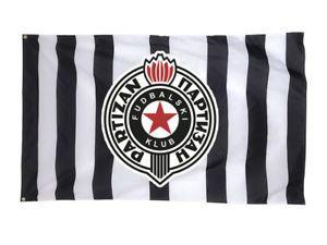 Serbia Soccer Logo - Football Soccer Serbia FK Partizan Logo Flag Banners Home Fan ...