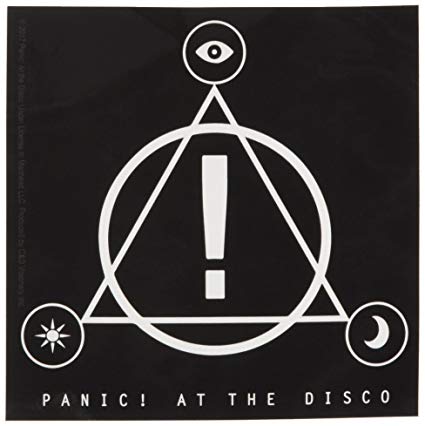 Whit Triangle Logo - C&D Visionary Panic at The Disco Triangle Logo Sticker