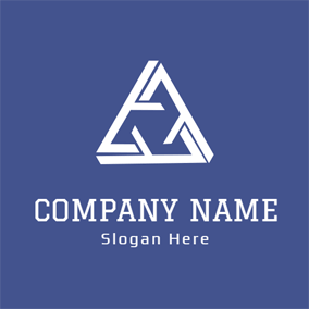 Blue White Triangles Logo - Free Triangle Logo Designs | DesignEvo Logo Maker