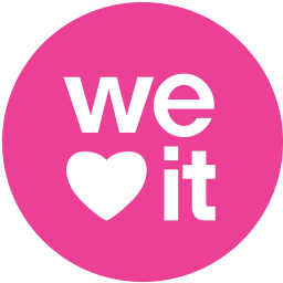 Pink Round Logo - Media, pink, round, social, weheartit icon