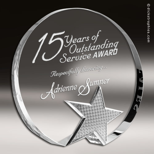 Circle around a Star Logo - Crystal Circle Star All Around Star Trophy Award Circle Round Shaped ...