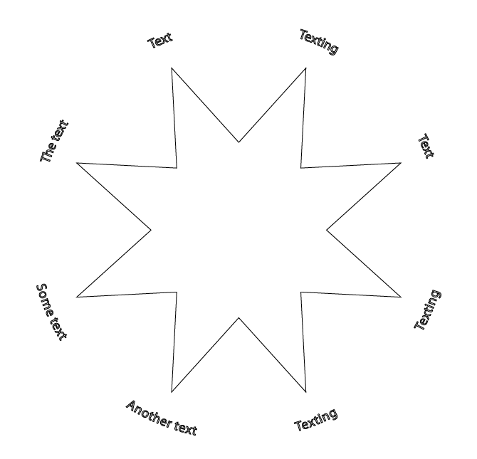 Circle around a Star Logo - Text around circle with Javascript