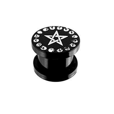Circle around a Star Logo - 10MM Laser Cut Celtic Star Logo with Gems Around Black