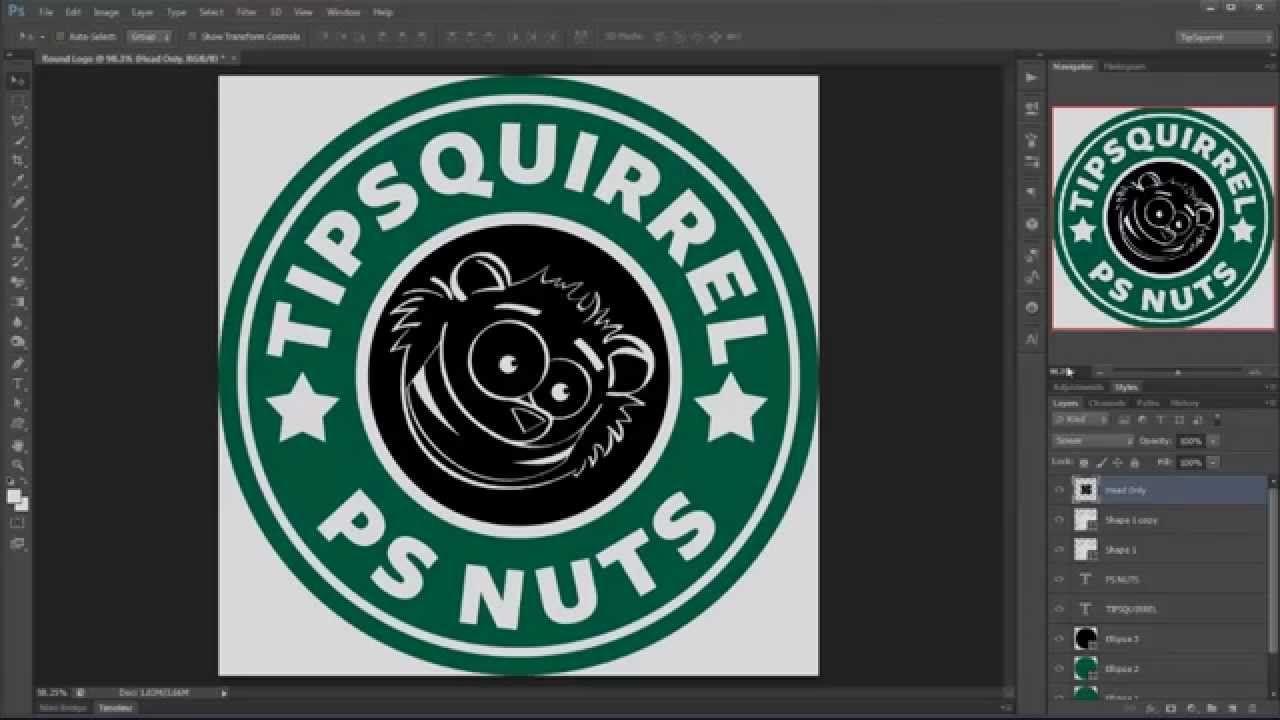 Circle around a Star Logo - Photoshop Text on a Circular Path