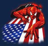 Spiderman Flag Logo - h1>Spiderman Tshirt Spiderman Flag Logo Tee Shirt</h1>