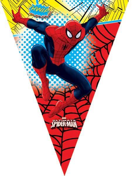 Spiderman Flag Logo - Ultimate Spiderman Flag Banner – My Party Monster