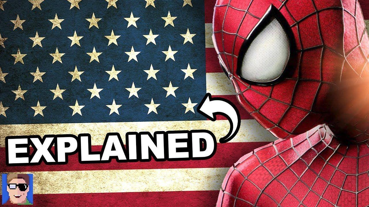 Spiderman Flag Logo - Spider Man And The American Flag Explained - YouTube