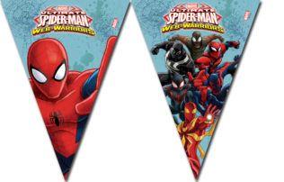 Spiderman Flag Logo - Ultimate Spider-Man Web Warriors - Triangle Flag Banner (9 Flags ...