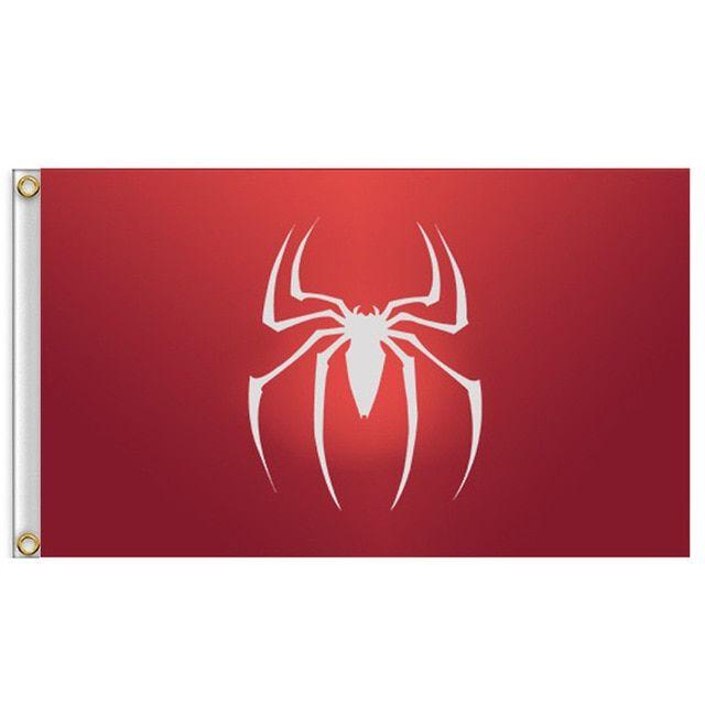 Spiderman Flag Logo - The Avengers Spiderman flag Digital Print Polyester Banner 90x150cm ...