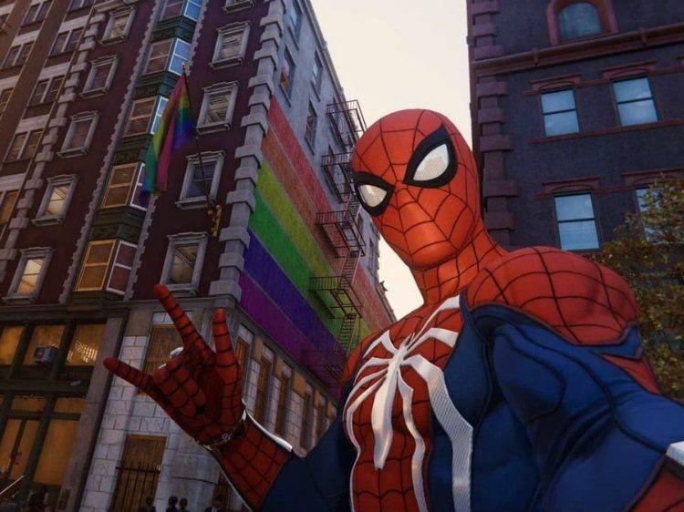 Spiderman Flag Logo - Rainbow flags are in the new Spider-Man game & that's awesome