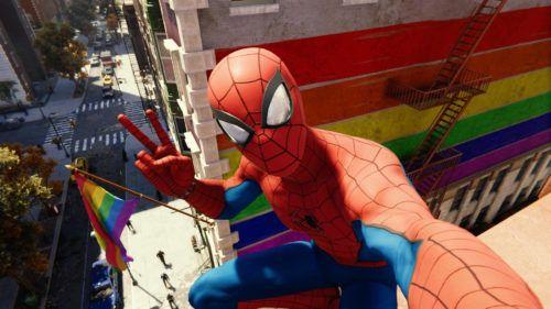 Spiderman Flag Logo - Twitter is blowing up with these Spider-Man pride flag screenshots ...
