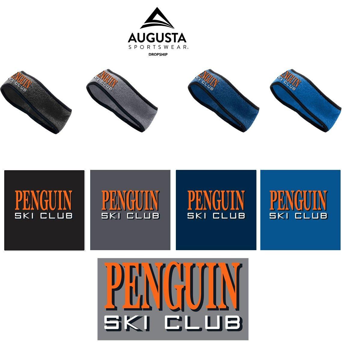 Club Chill Logo - Penguin Ski Club Augusta Drop Ship Chill Fleece Sport Headband