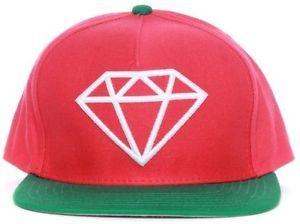 Fresh Diamond Logo - DIAMOND SUPPLY CO SNAPBACK RED WHITE GREEN HAT SKATEBOARD SKATE CAP ...