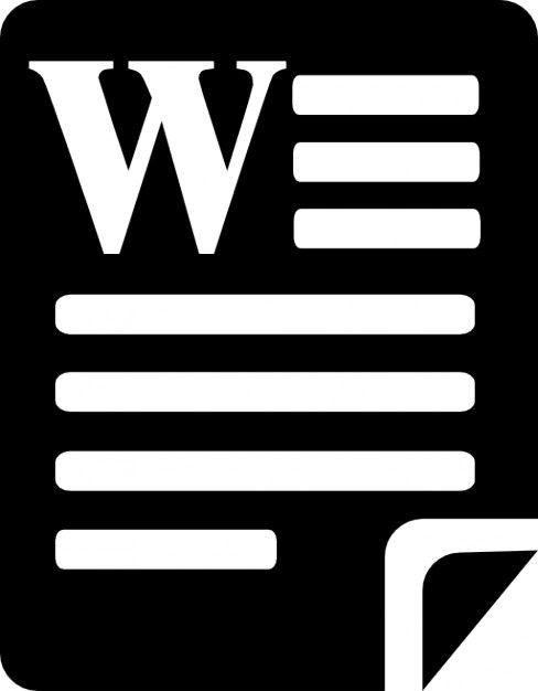 Black Word Logo - Microsoft word Icons | Free Download