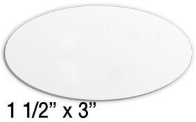 Blank Oval Logo - Blank Digitally Printed Plastic Oval Name Tag