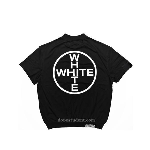 Black and White Round Logo - Off White Circle Black T Shirt