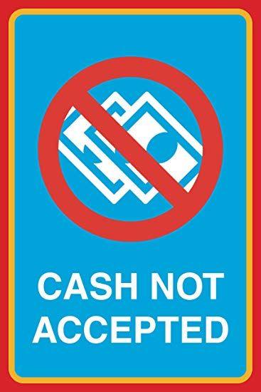 No Cash Logo - Amazon.com : Cash Not Accepted Print No Money Picture Business ...