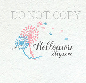 Pink and Blue Logo - Dandelion logo, pink and blue dandelion. photography logo, boutique