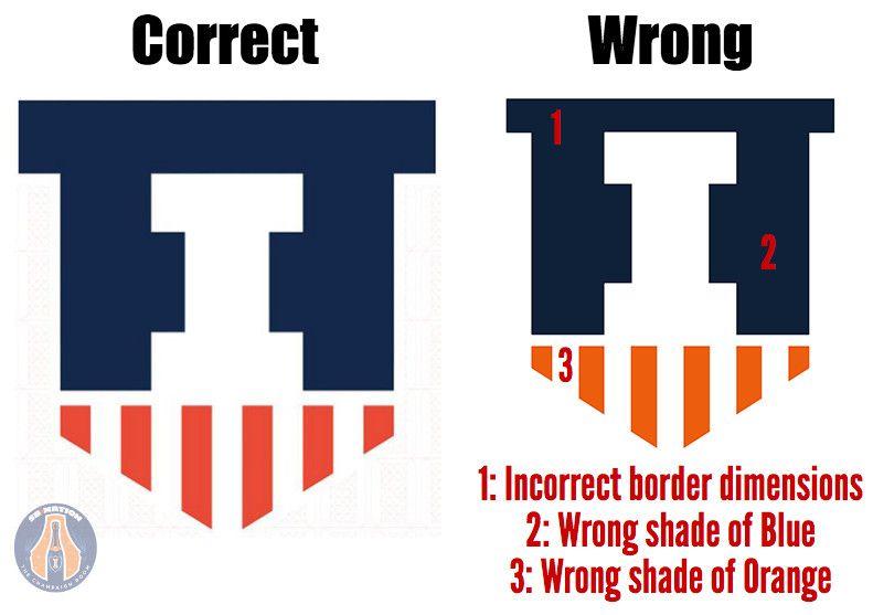 Shield Football Logo - PSA: Stop using the wrong Illinois logos Champaign Room