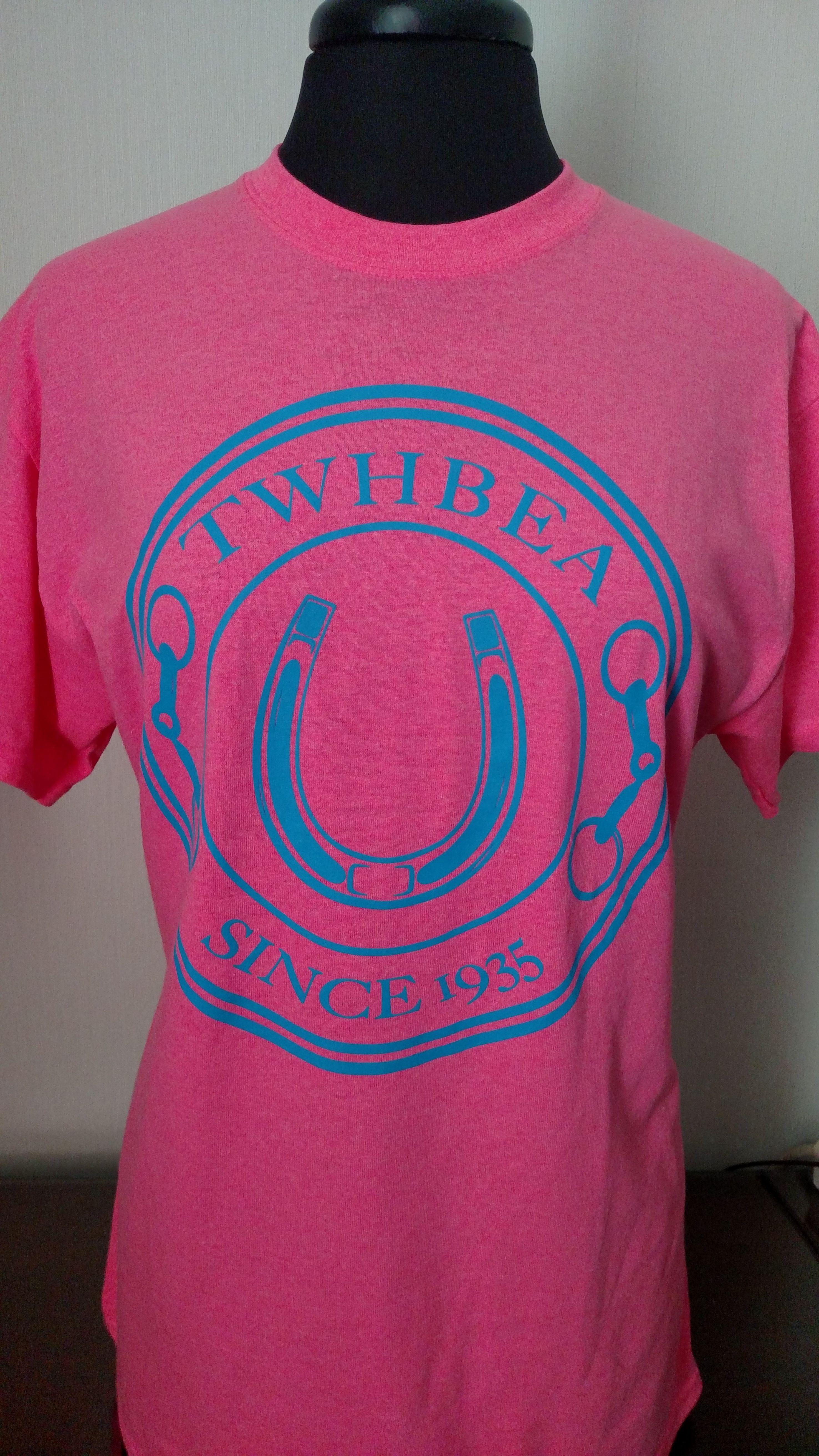 Pink and Blue Logo - Hot Pink and Blue Bit Logo T-Shirt - TWHBEA