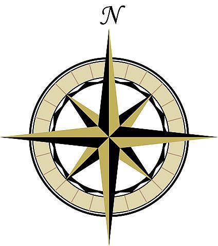 Compass North Logo - Bearings and points of the Compass