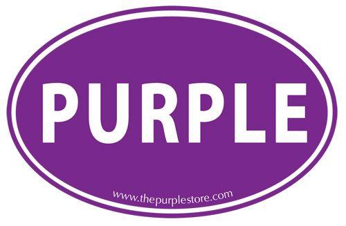 Purple Oval Logo - PURPLE Oval Sticker
