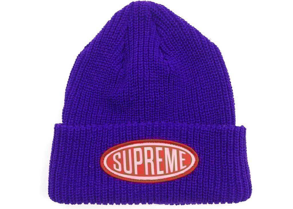 Purple Oval Logo - Supreme oval logo beanie purple – TrendsetterNY