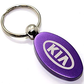 Purple Oval Logo - Purple Aluminum Metal Oval Kia Logo Key Chain Fob Chrome Ring ...