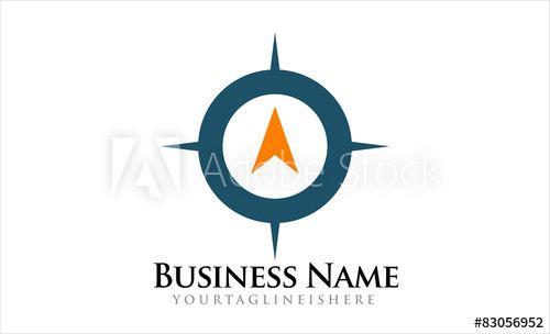 Compass North Logo - Compass Direction to the North Logo this stock vector