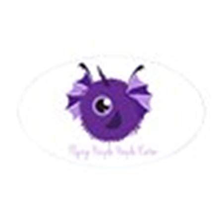 Purple Oval Logo - CafePress - Flying Purple People Eater Sticker - Oval Bumper Sticker ...