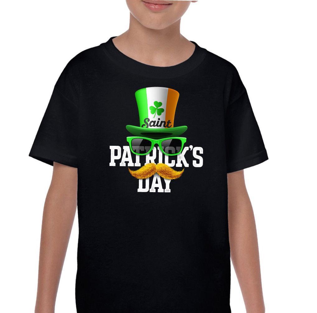 Funny Saint Logo - Irish Top Hat Flag Kids Funny St Patricks Day T Shirt Ireland Paddys