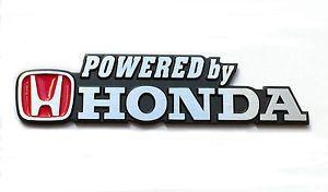 Honda Auto Logo - POWERED By HONDA logo Aluminium Alloy Car Badge Emblems ...
