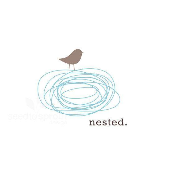 Birds in Nest Logo - Bird nest Logos