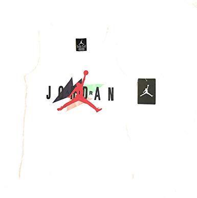 Colorful Jordan Logo - NIKE Jordan Jumpman Boys White Tank Top with Colorful